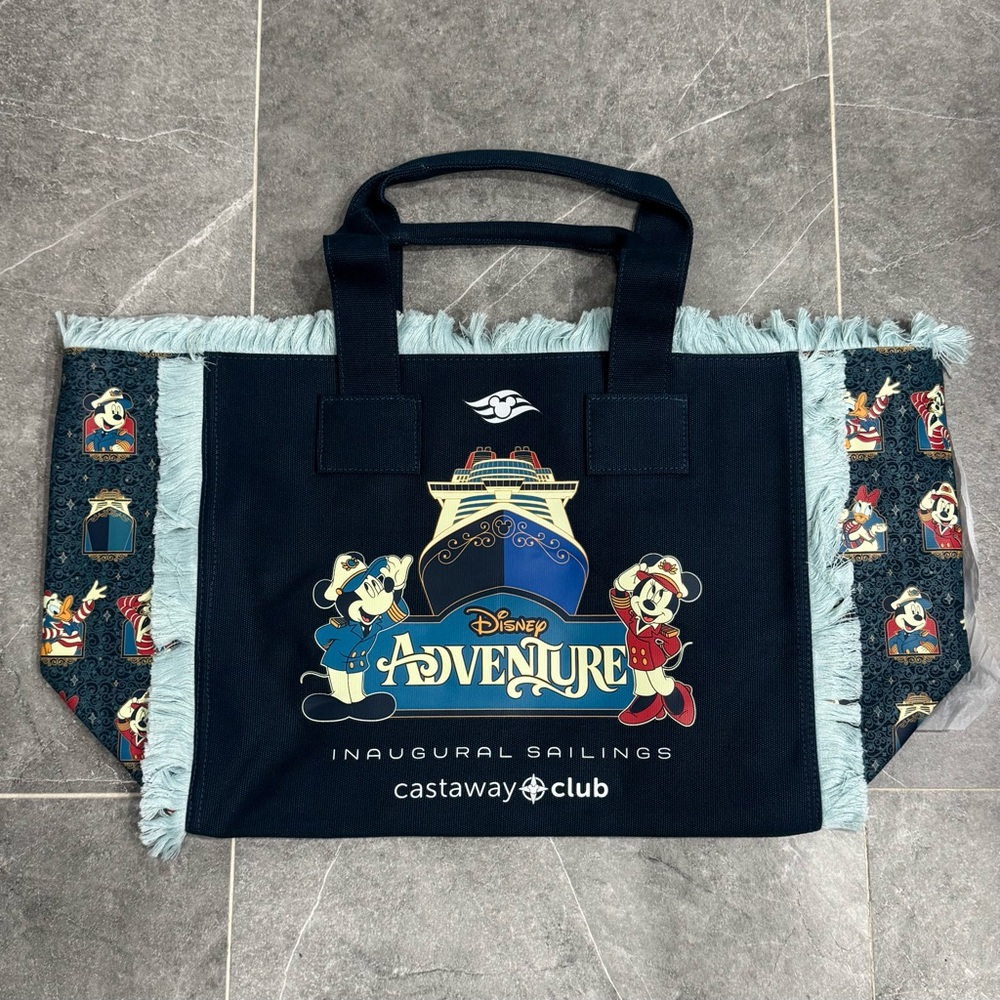 Disney Cruise Line Adventure Inaugural Castaway Club Tote Bag Mickey Minnie